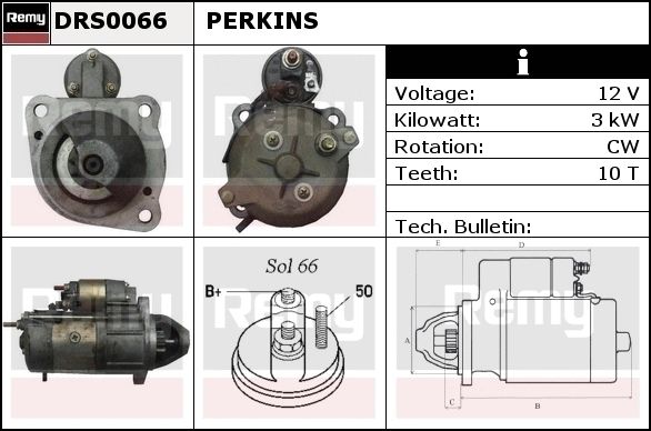 DELCO REMY Стартер DRS0073